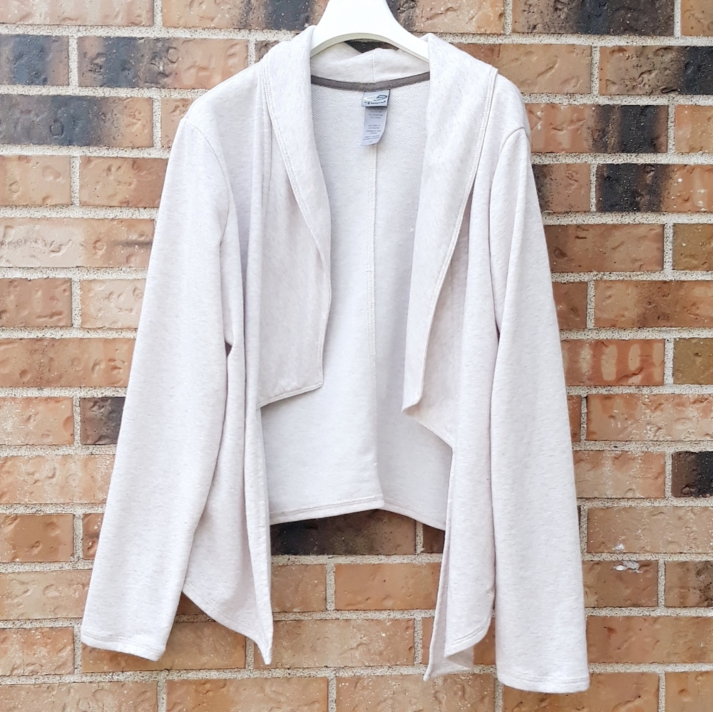 C9 Champion Asymmetrical Open Front Cardigan Sweater - Tan Size Large
